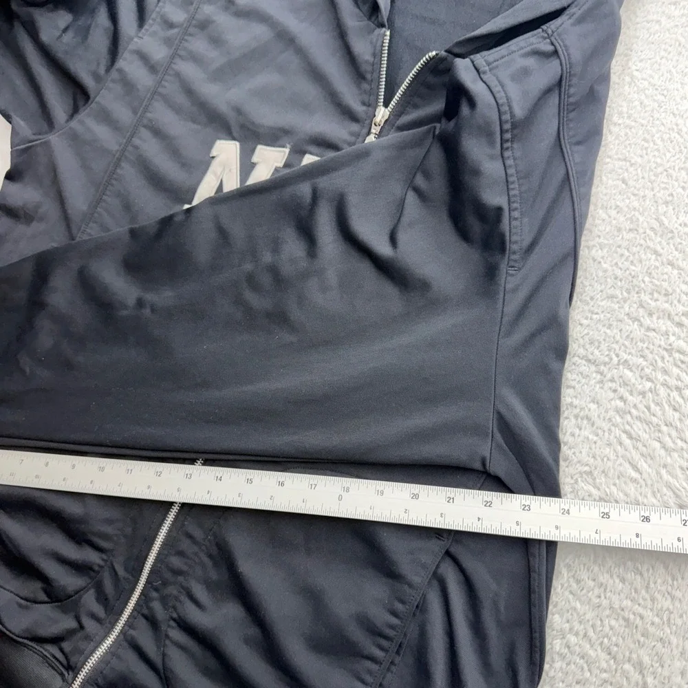 Nike Mens Full Zip Hoodie Black Spellout Logo Polyester Track Jacket Large‎